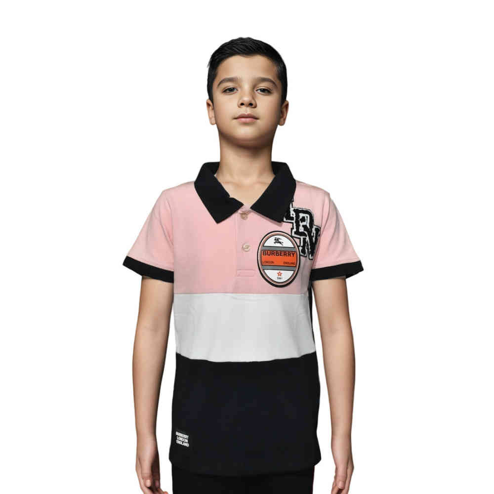 Peach Burberry Neon Premium Quality Kids T-shirt
