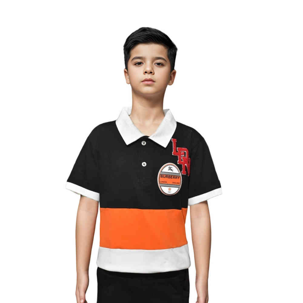 Black Burberry Neon Premium Quality Kids T-shirt