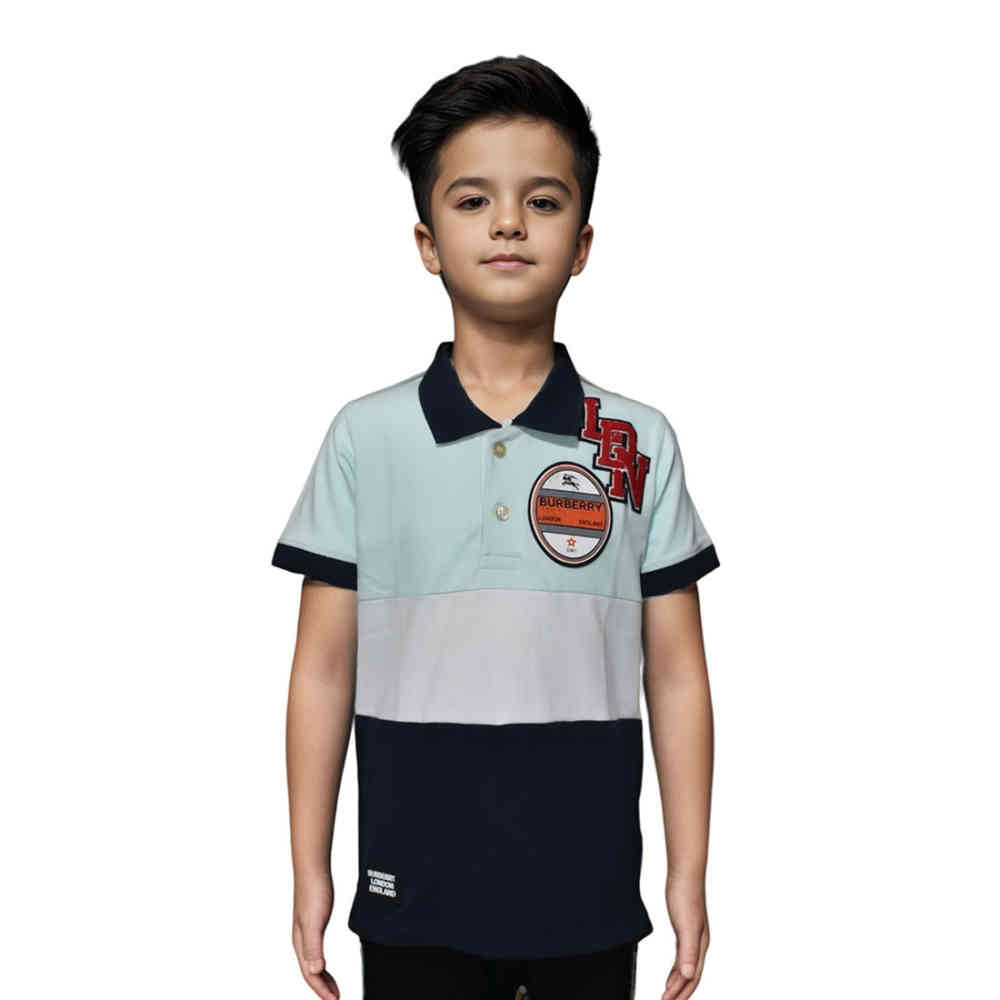 Burberry Sky Blue Premium Quality Kids T-shirt-thumb-0