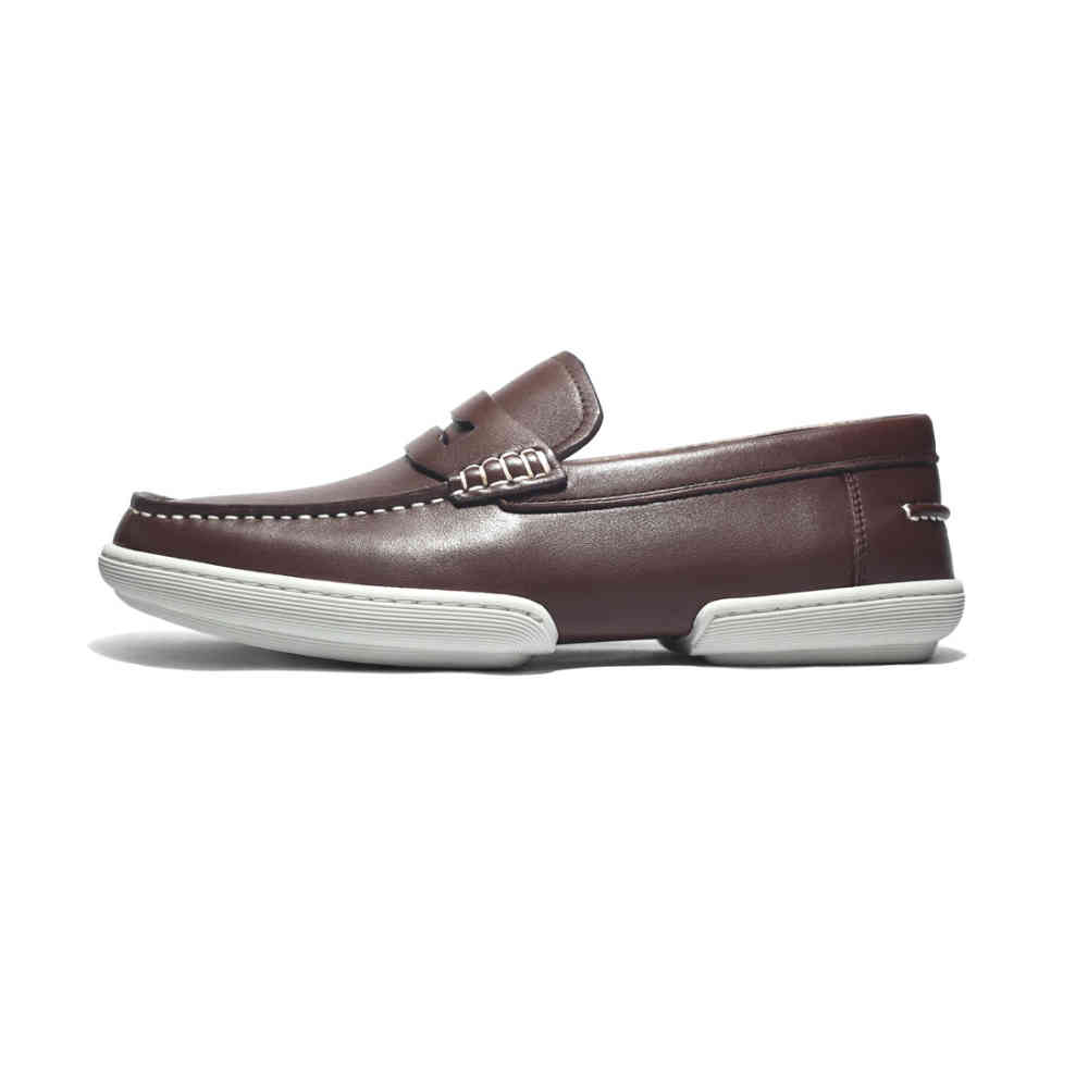 Hermes Brown Premium Casual Loafers-thumb-1