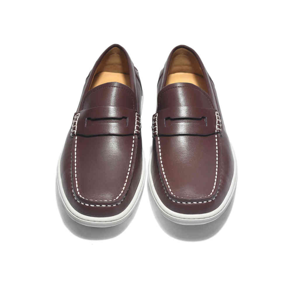 Hermes Brown Premium Casual Loafers-thumb-3