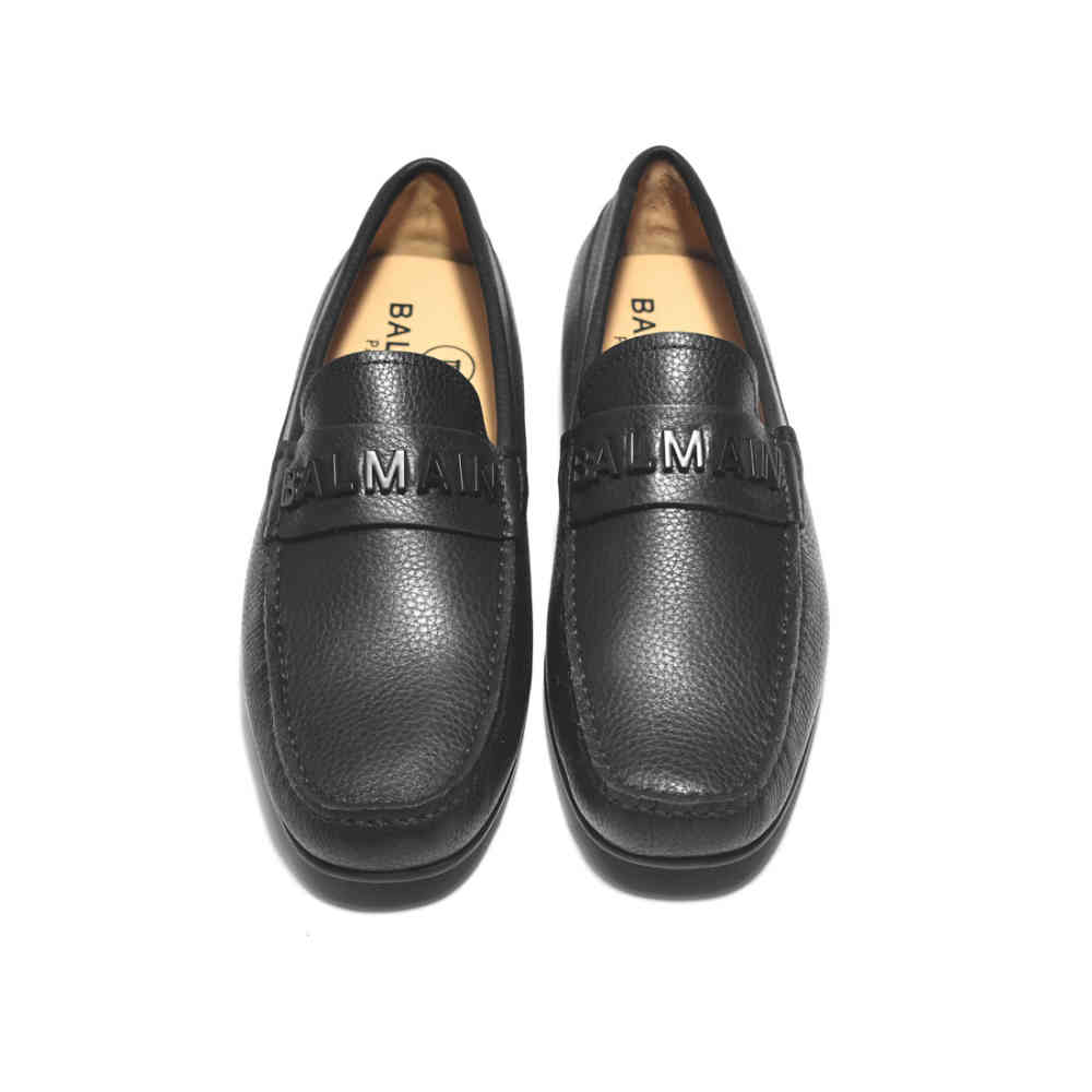 Balmain Logo-Plaque Black Premium loafers-3