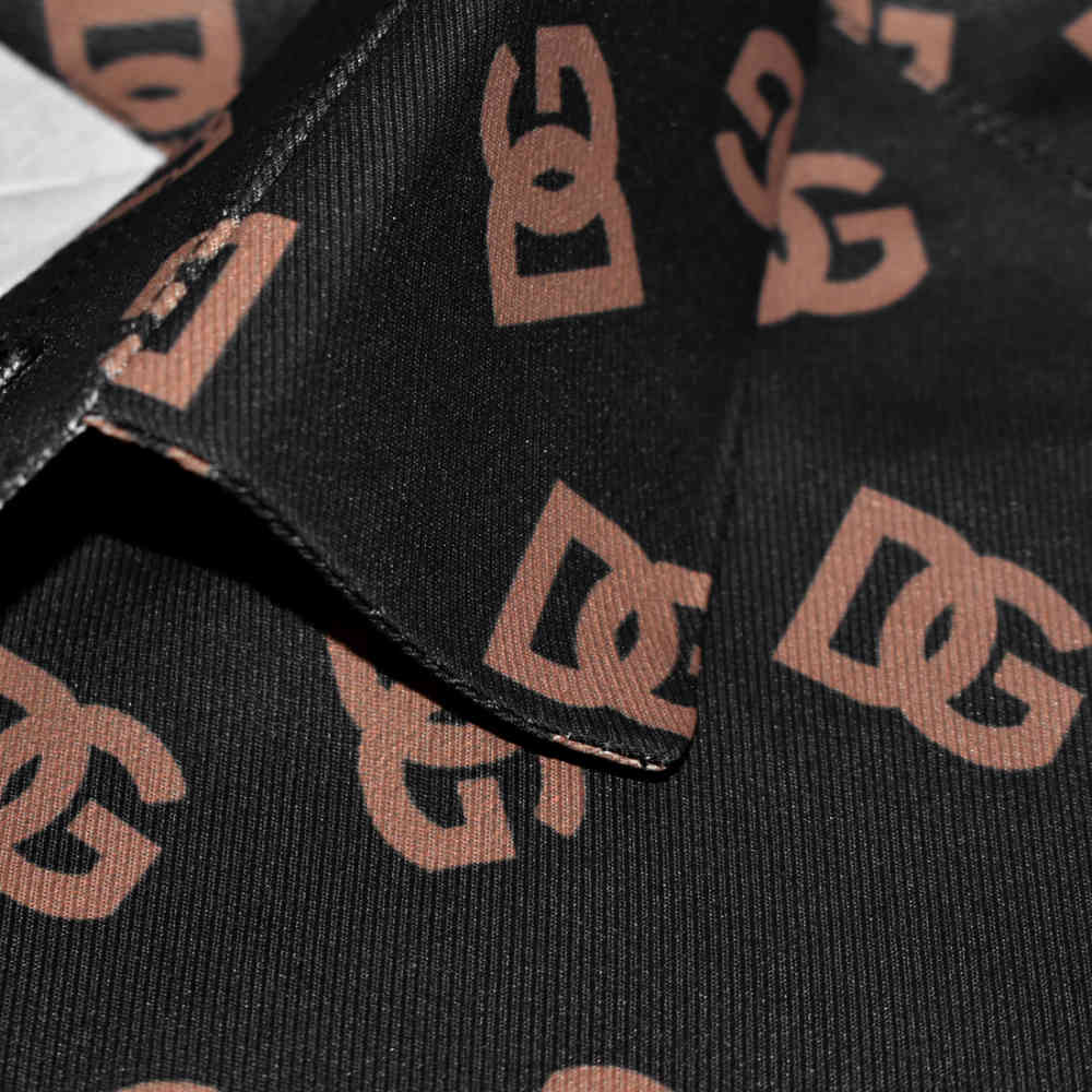 Dolce & Gabbana All-Over Logo Print Black Premium Shirt-4
