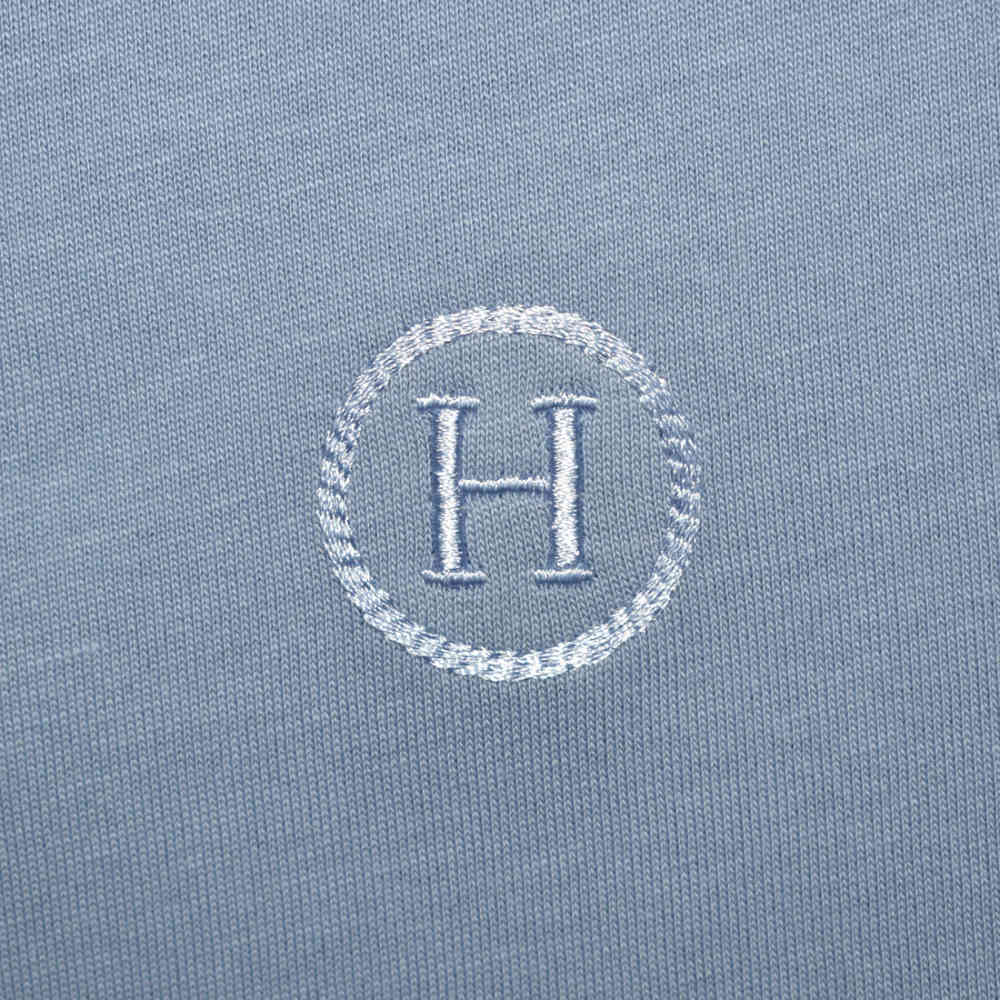 Hermes Light Blue Premium Luxury Polo T-shirt-3