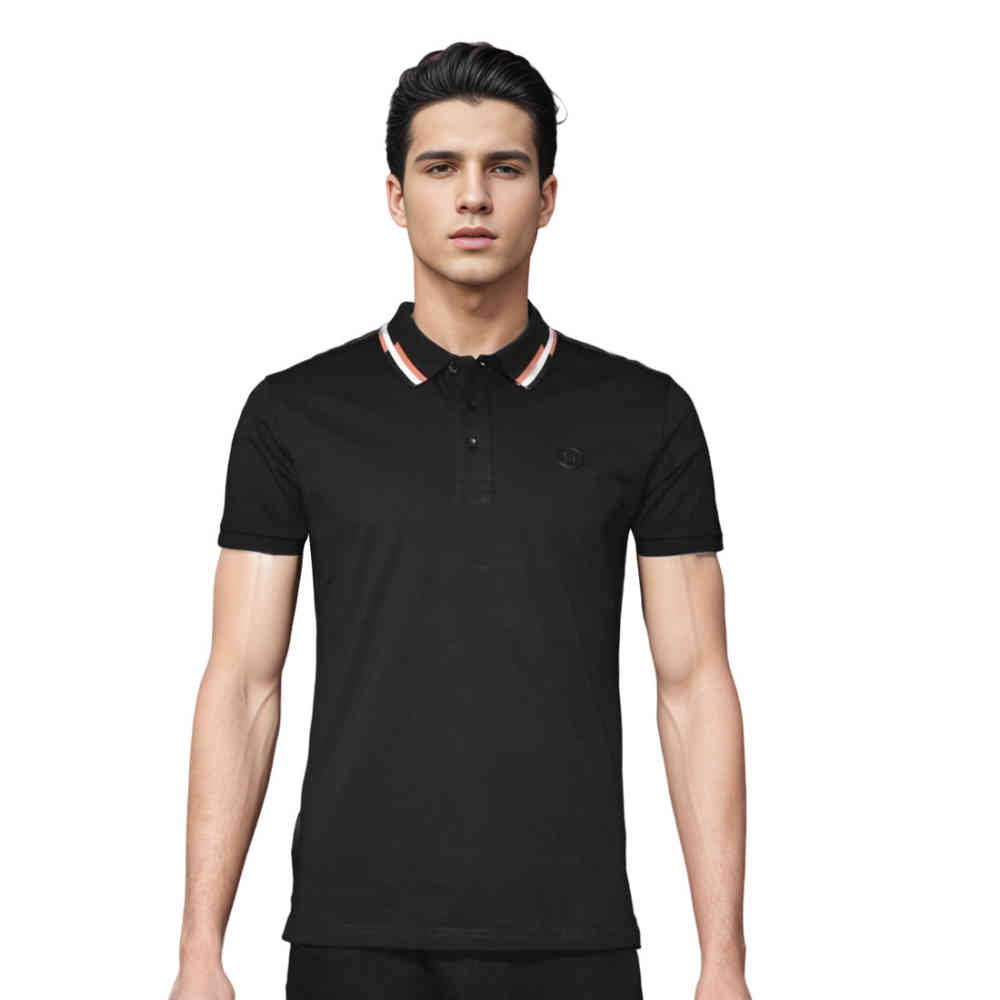 Black Hermes White Premium Luxury Polo T-shirt