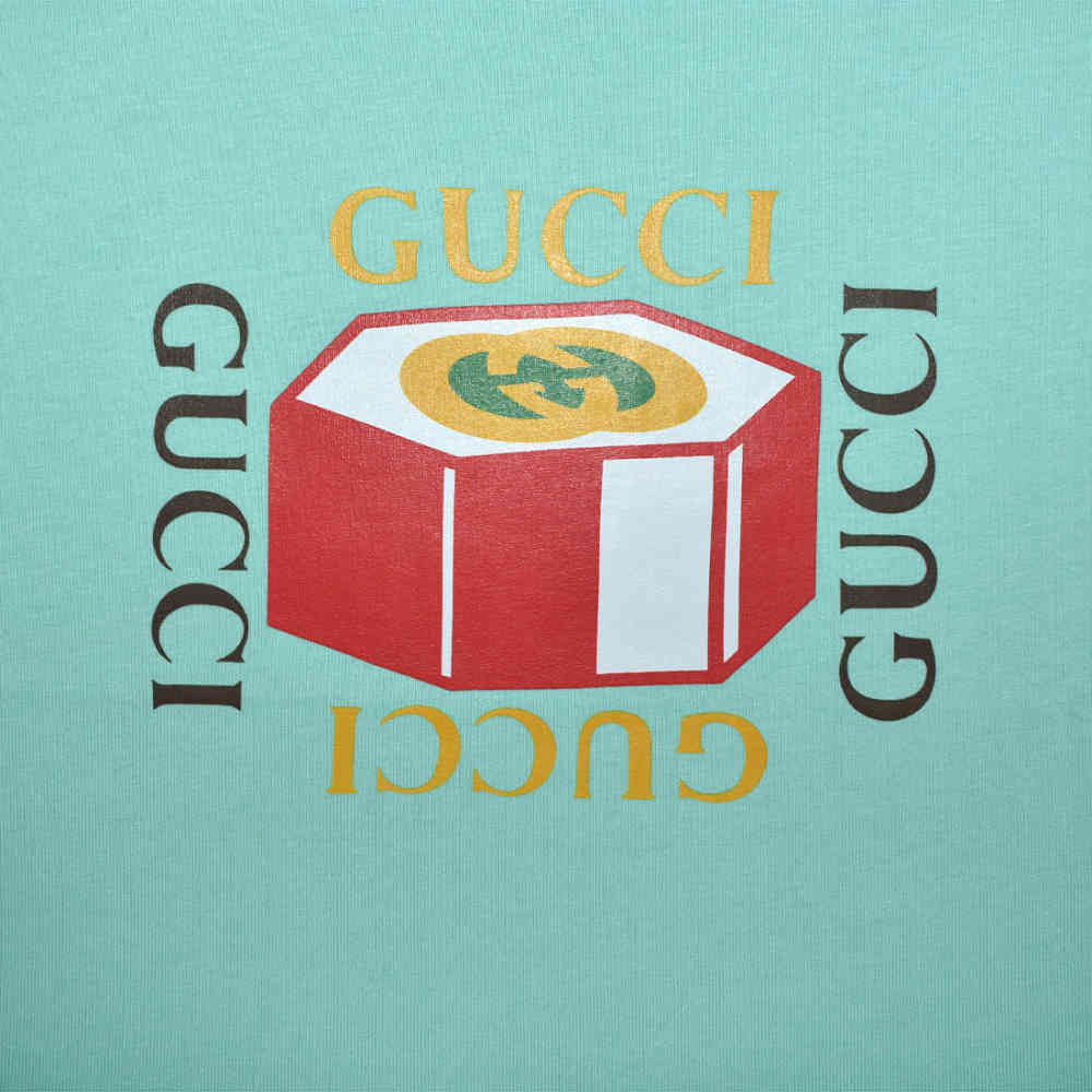Gucci Print Green Premium Kids T-shirt-thumb-3