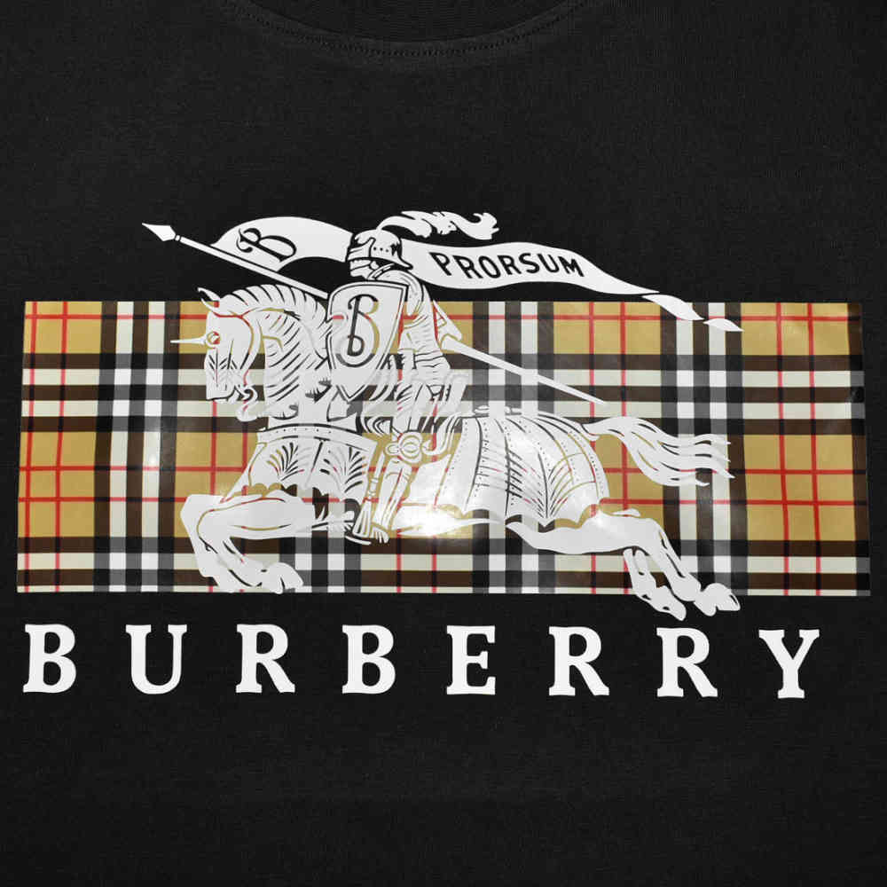 Burberry Logo Print Black Women Oversized T-shirt-3