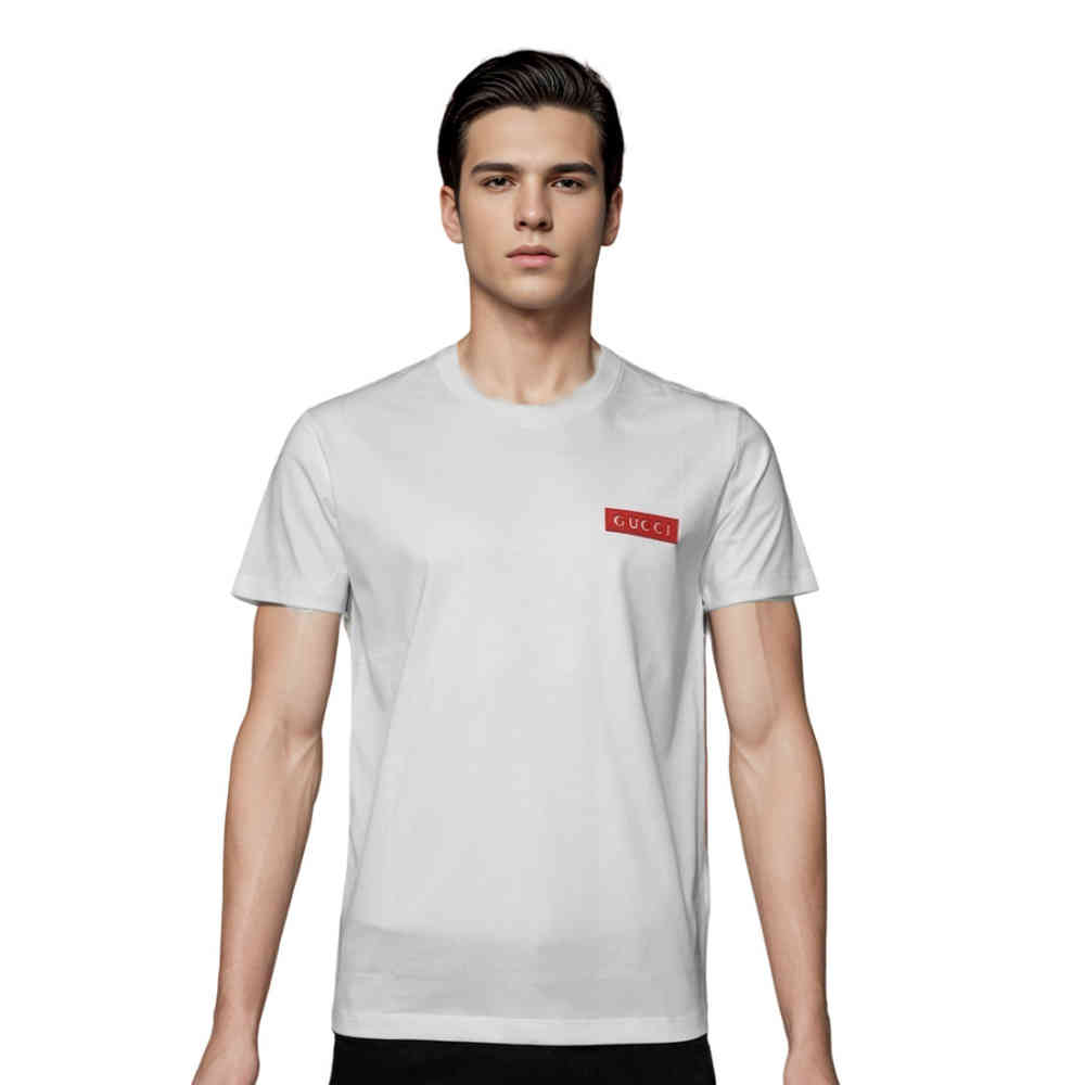 White Gucci Black Premium Quality T-shirt