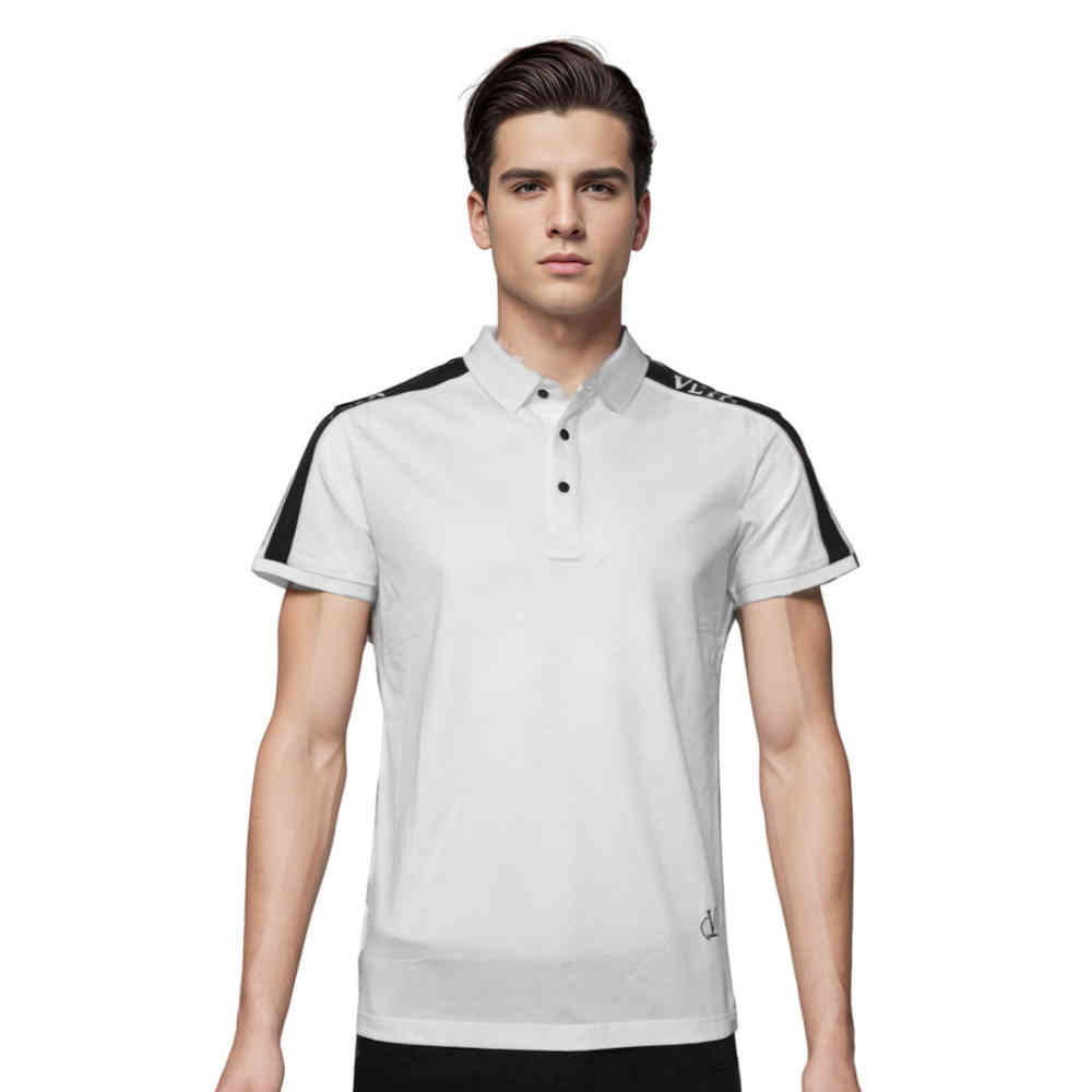 White Velentino Black Premium Quality Polo T-shirt