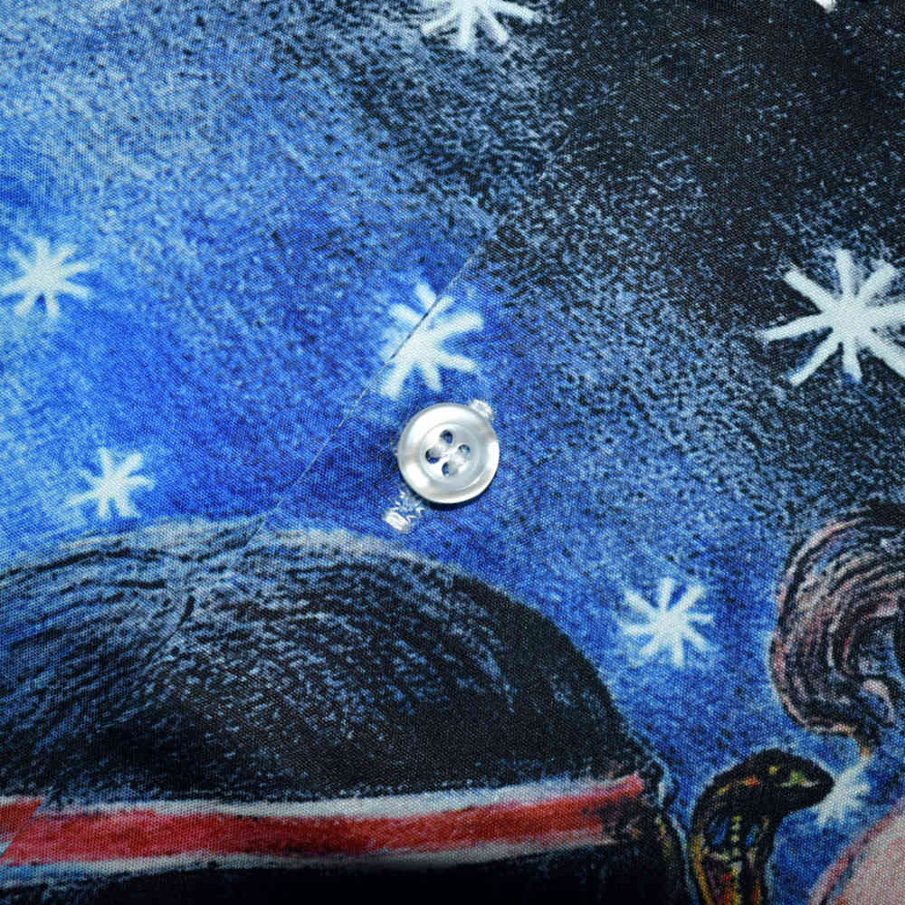 Amiri Sky Blue & White Premium Quality Half Sleeve Shirt-thumb-4