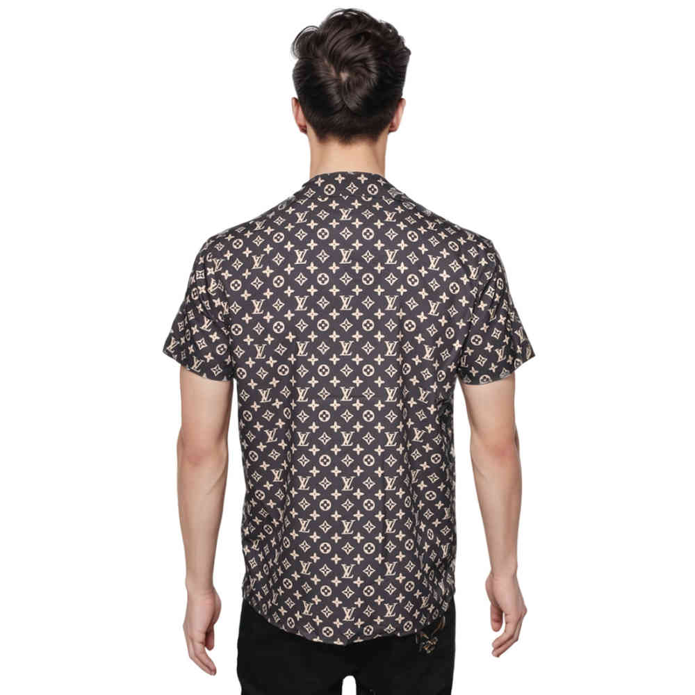 Louis Vuitton Brown Premium Quality Shirt-1