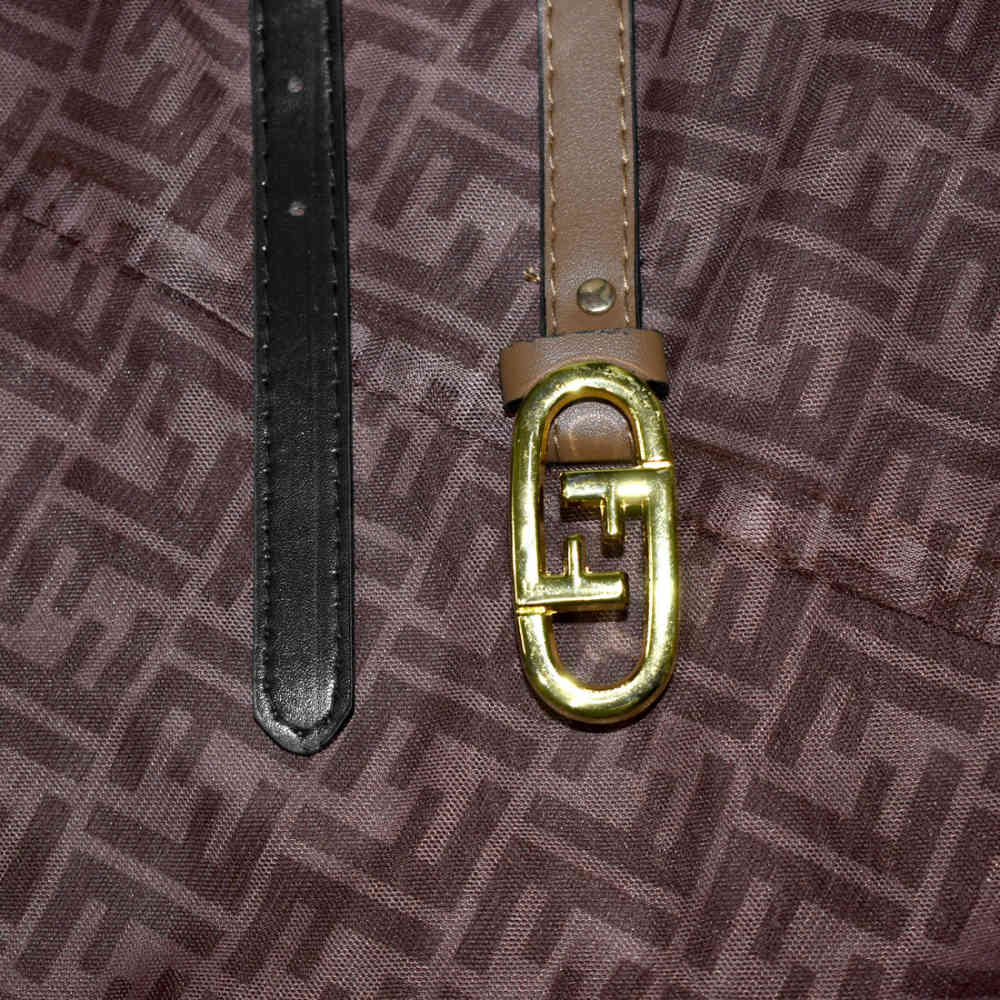 Fendi Brown Premium Quality Girls Dress-4