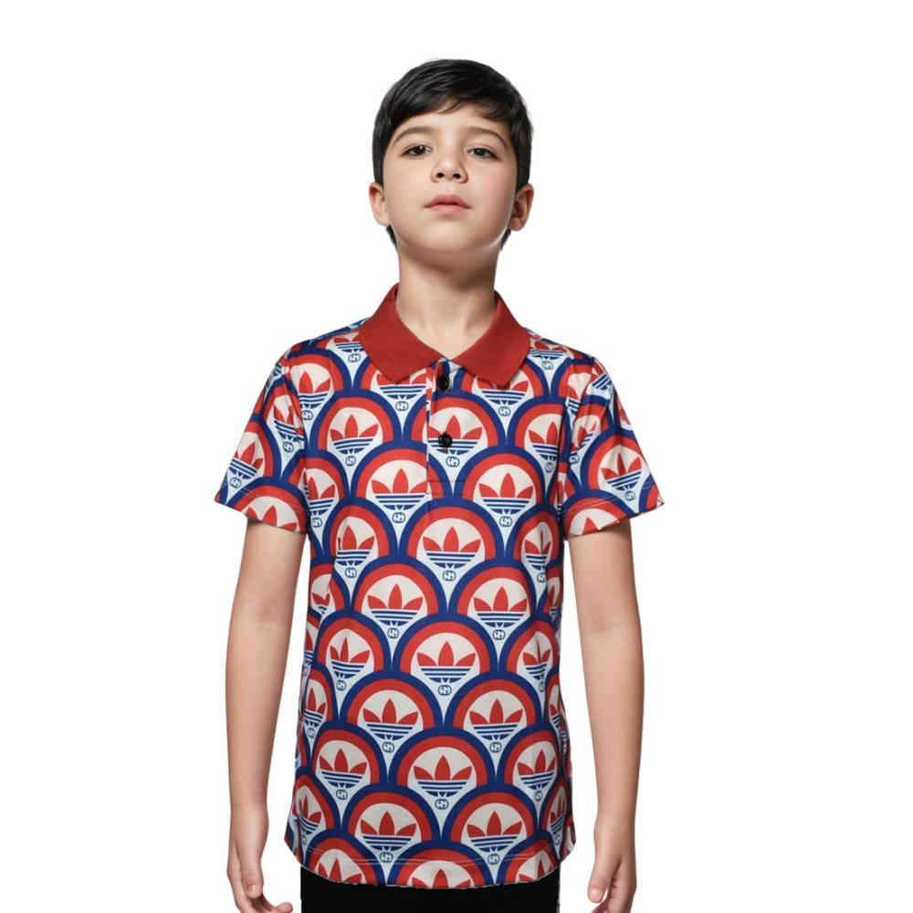 Red Adidas Orange Premium Quality Kids T-shirt
