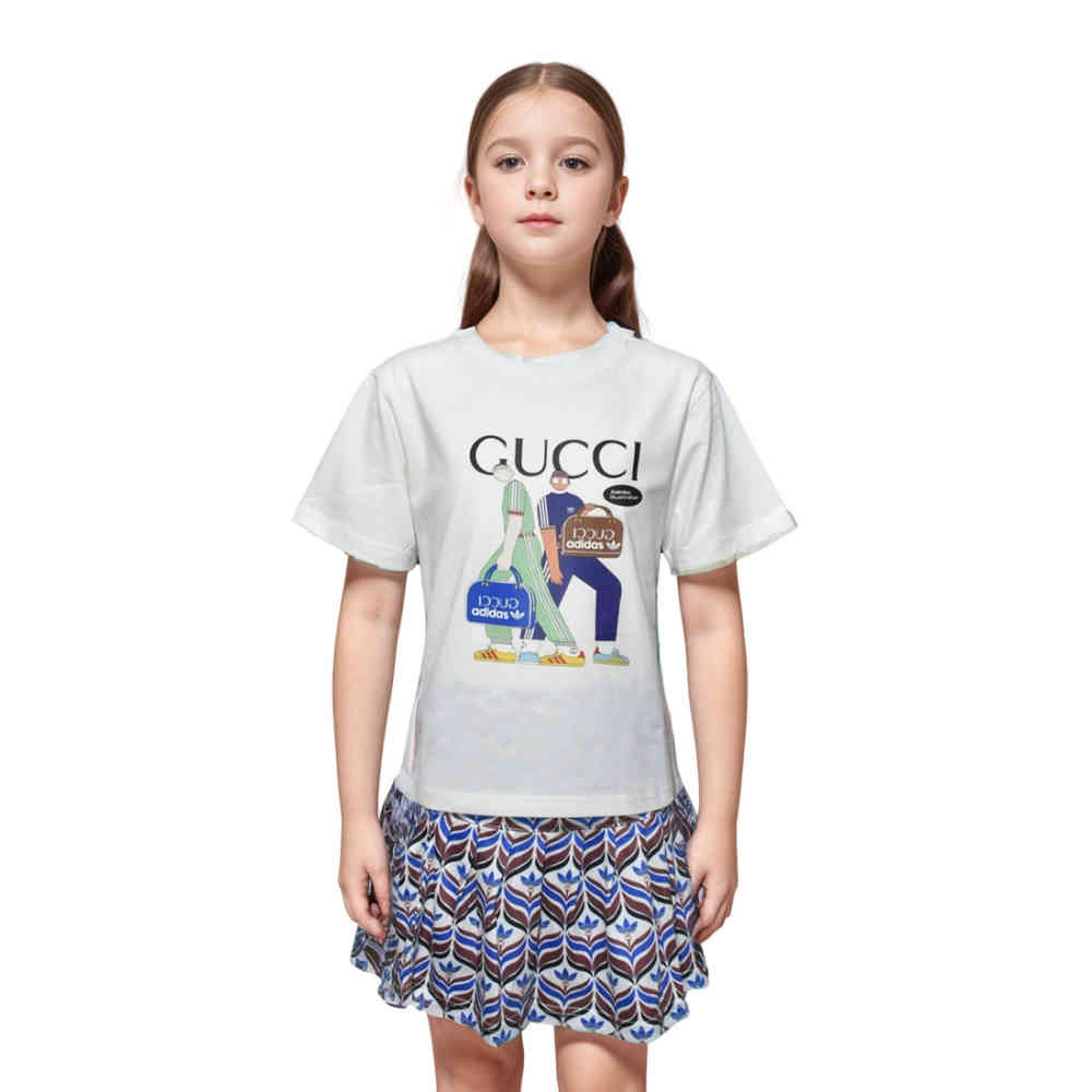 Gucci White Premium Girls Co-ord Set-thumb-0