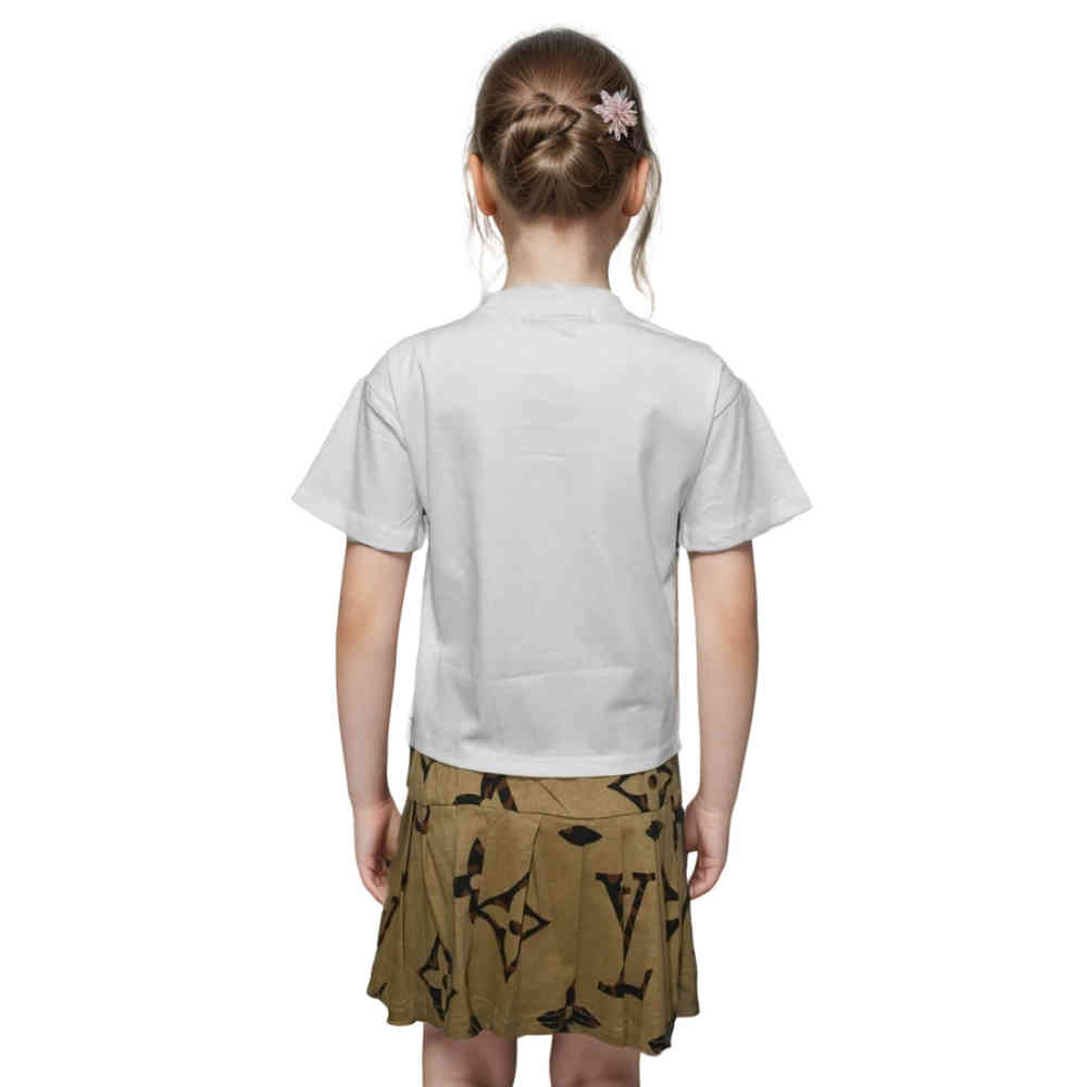 Louis Vuitton White Premium Girls Co-ord Set-thumb-1