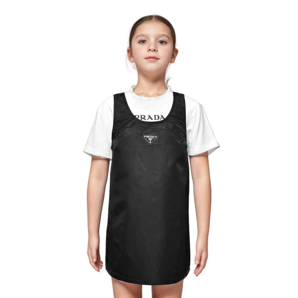 Prada Re-Nylon Detail White Premium Girls Co-ord Set-thumb-0
