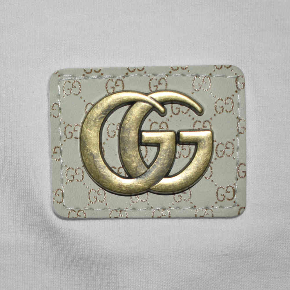 Gucci White Embossed Logo Premium Girls Co-ord Set-thumb-3