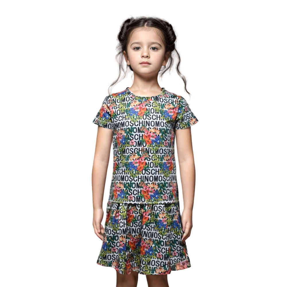Black Moschino Pink Floral Premium Girls Co-ord Set