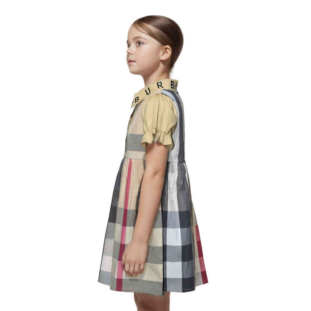 Burberry Brown Premium Girls Dress-2