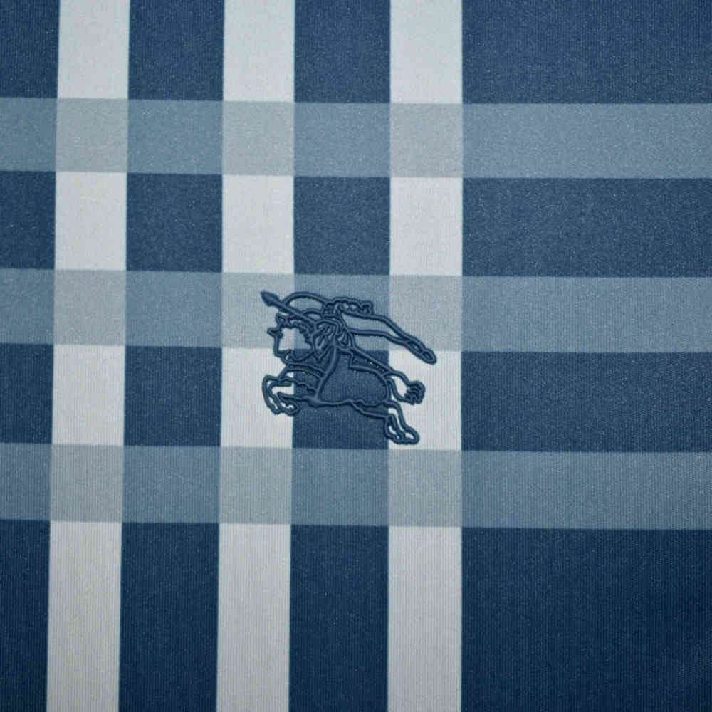 Burberry Blue Checks Embroidered Premium Shirt-thumb-3