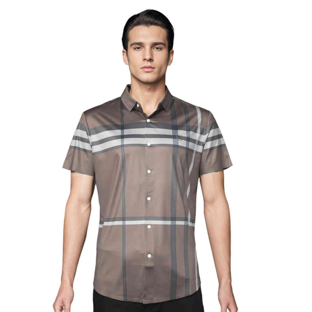Brown Burberry Blue Checks Premium Quality Shirt