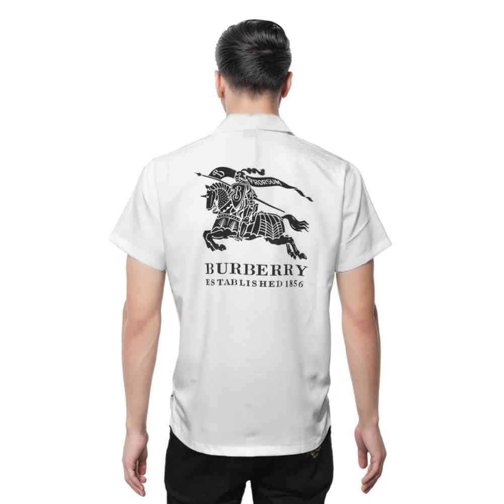 Burberry England White Satin Half Sleeves Shirt-thumb-1