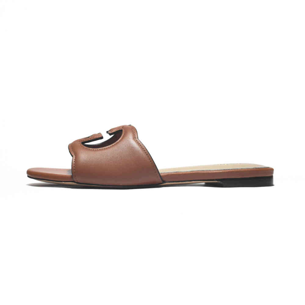 Gucci Brown Premium Quality Women's Flat Sandals-1