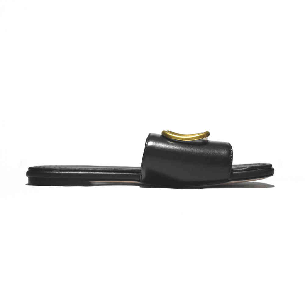 Valentino Black Premium Quality Women's Flat Sandals-2