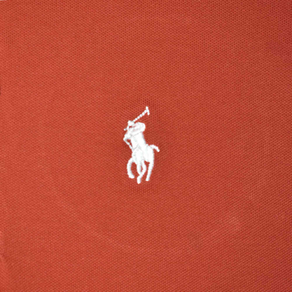 Ralph Lauren Embroidery Logo Orange Premium Dress-4
