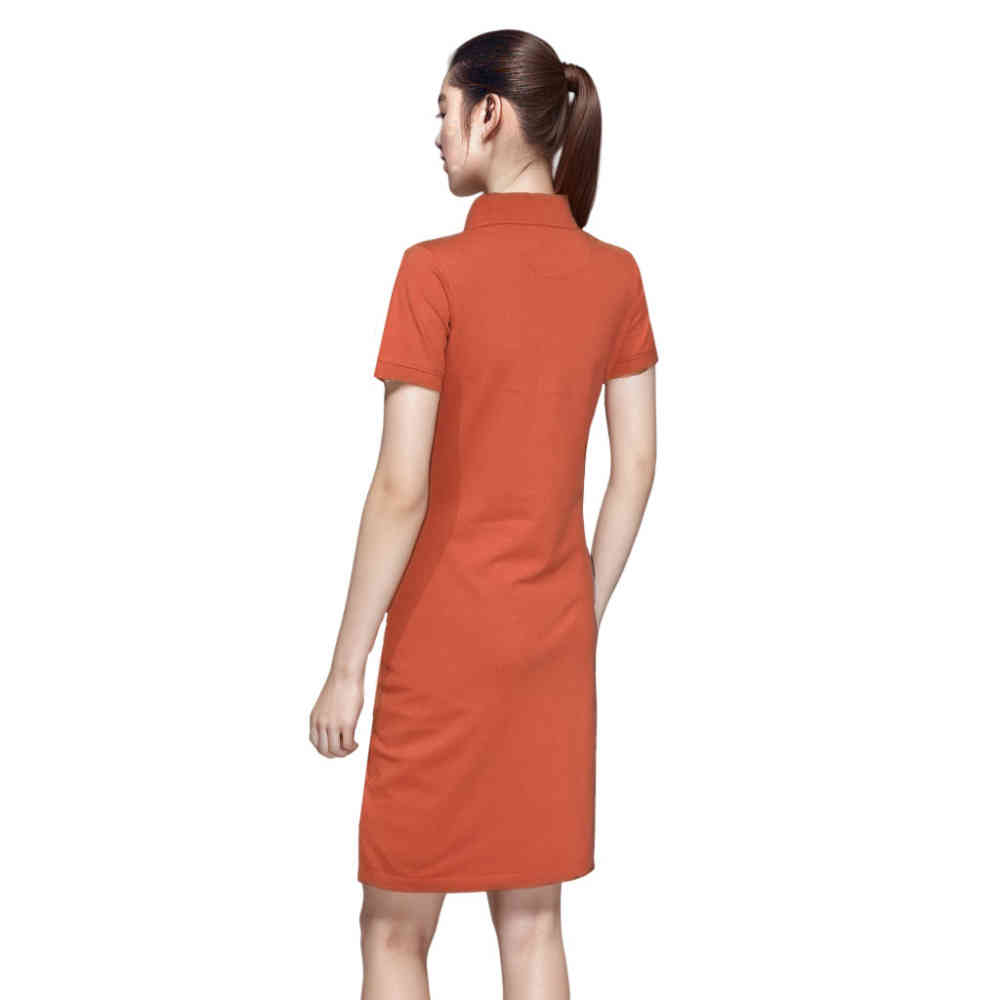 Ralph Lauren Embroidery Logo Orange Premium Dress-2