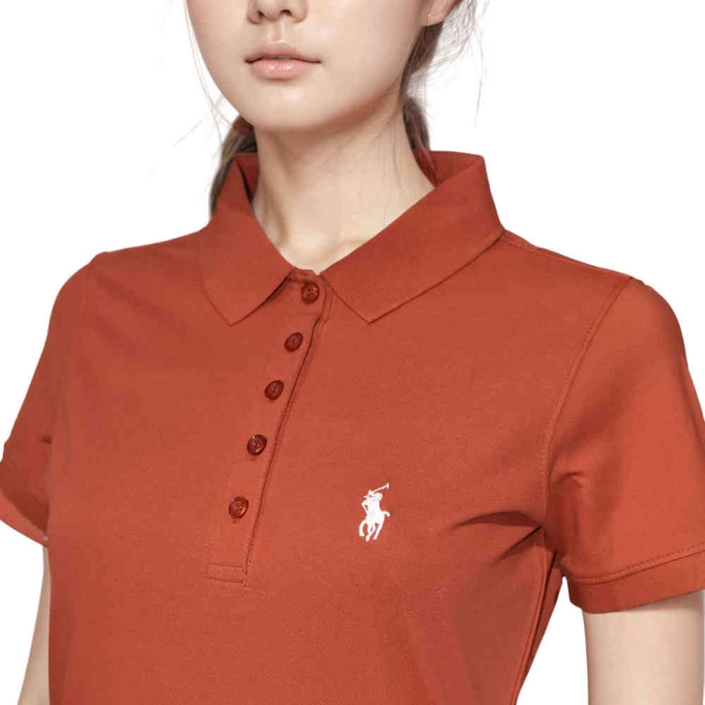 Ralph Lauren Embroidery Logo Orange Premium Dress-3