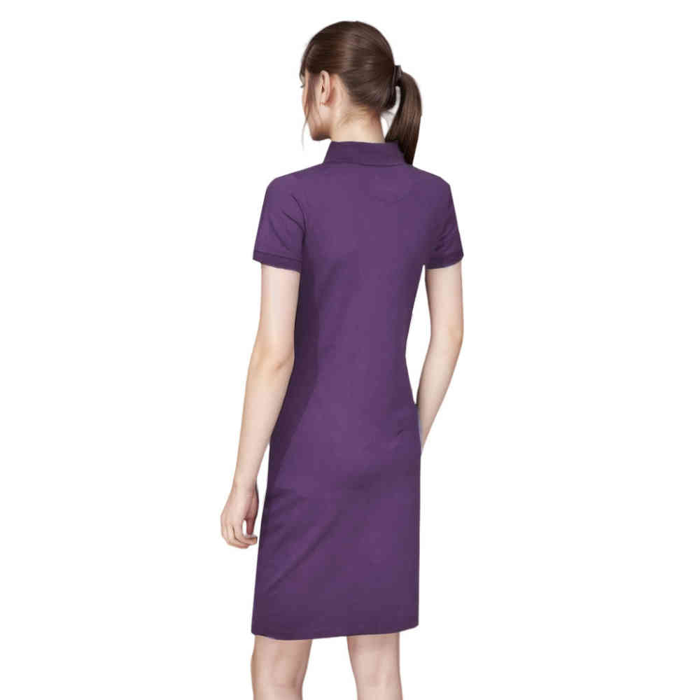 Ralph Lauren Embroidery Logo Dark Purple Premium Dress-2
