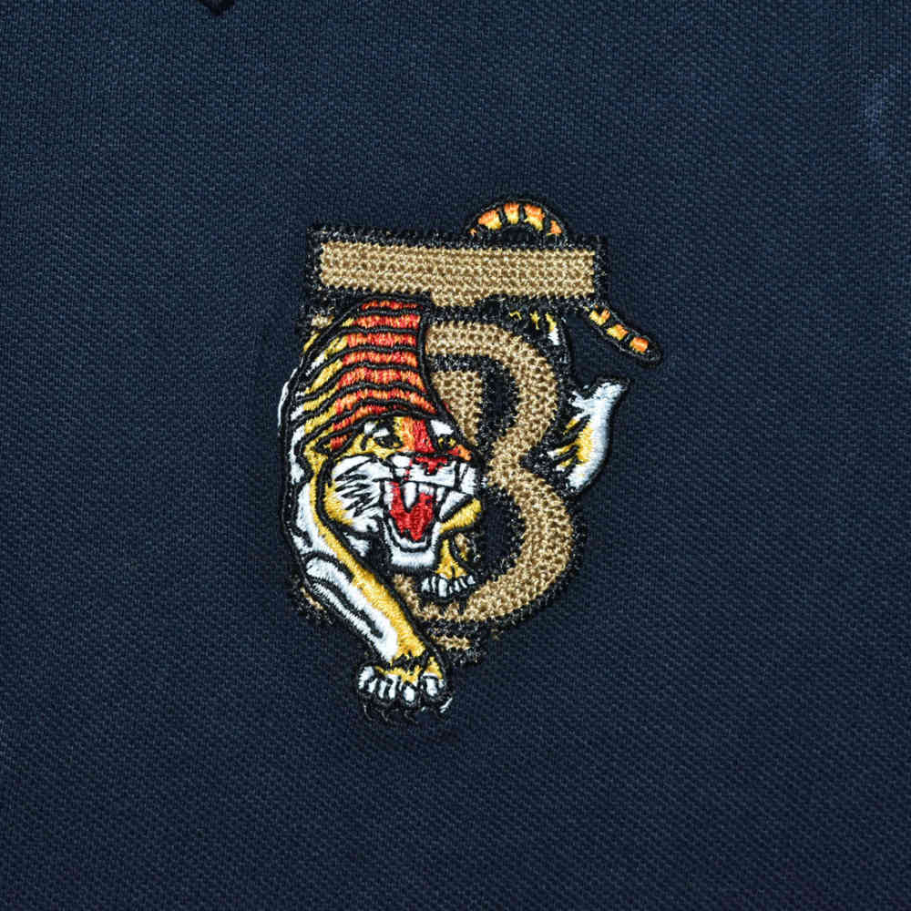 Burberry Tiger Embroidered Navy Blue T-shirt-3