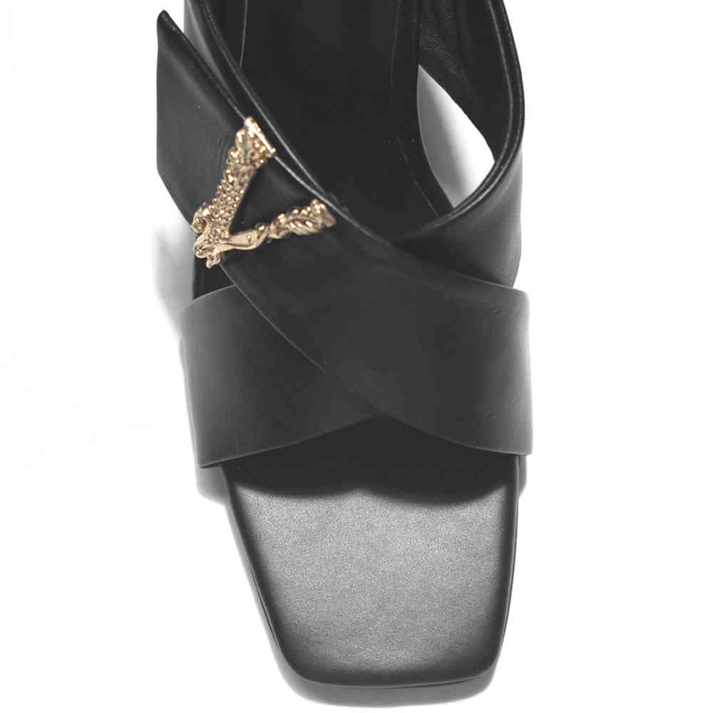Versace Black Premium Quality Heels Sandals-thumb-3