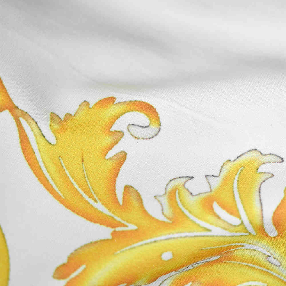 Versace Wild Baroque Print White Swim Mens Shorts-4