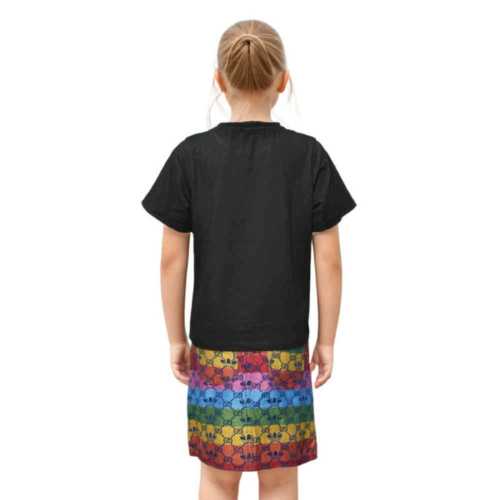 Gucci Mickey Mouse Print Black Girls Co-ord Set-1