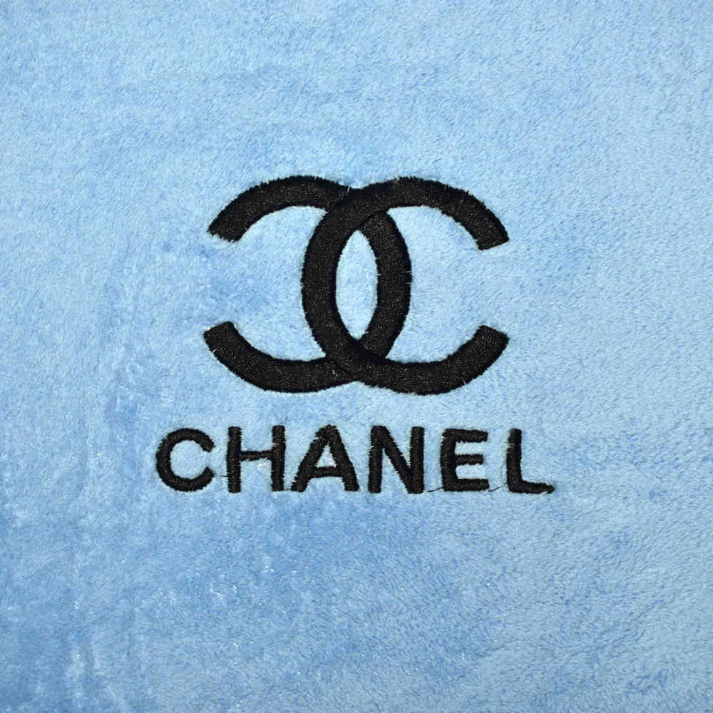 Chanel Embroidery Logo Blue Premium Towels - Set of 2-1