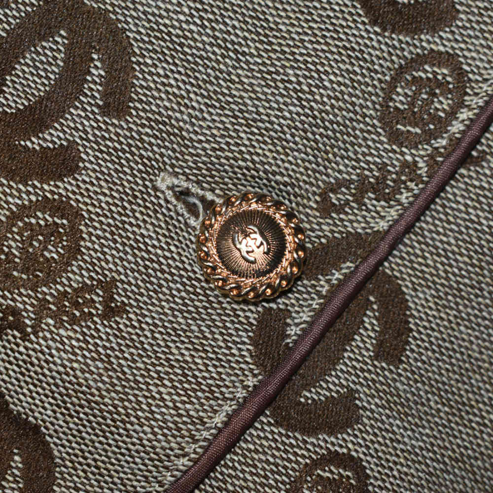 Chanel Embroidery Logo Print Brown Premium Girls Dress-4