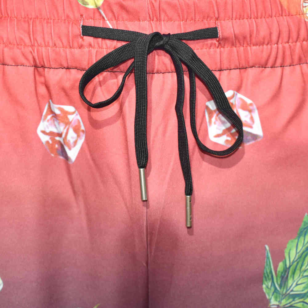 Casablanca Paris Sunset Print Red Mens Shirt & Shorts Combo-5