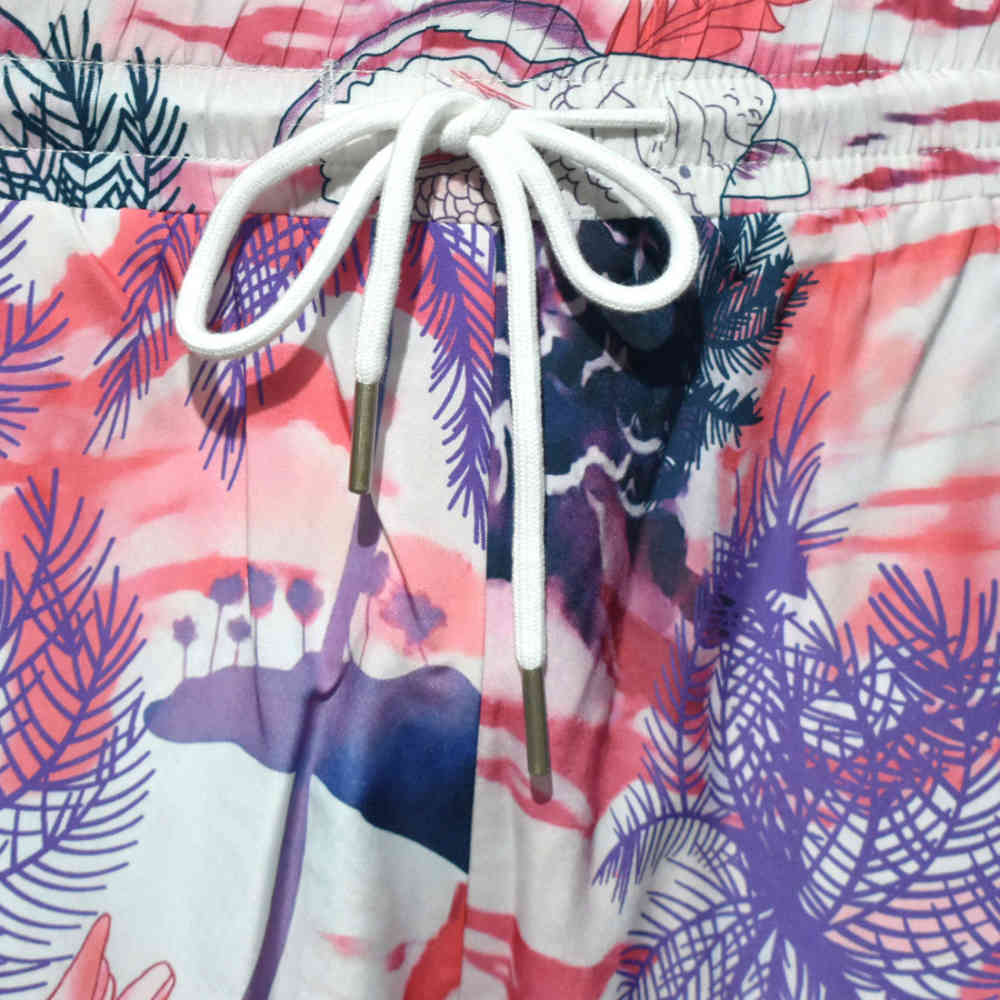 Amiri Hawaii Floral Print Pink & White Premium Shirt & Shorts Combo-5