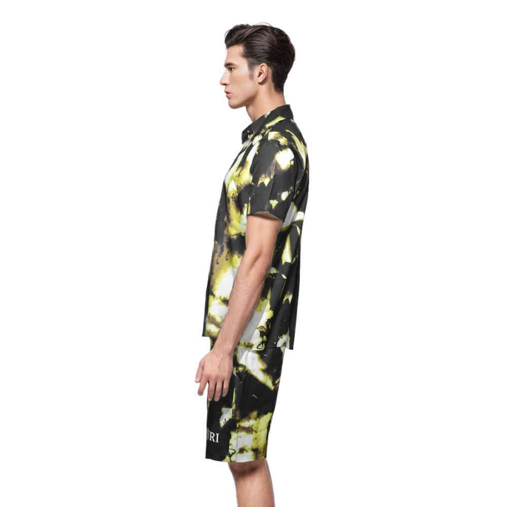 Amiri Premium Quality Mens Short Sleeve Shirt & Shorts Combo-2