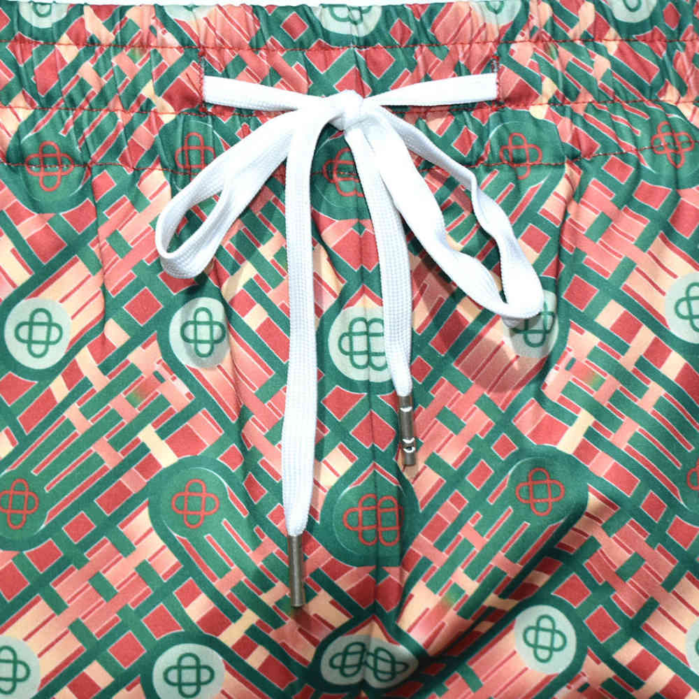 Casablanca Paris Red & Green Mens Shirt & Shorts Combo-5