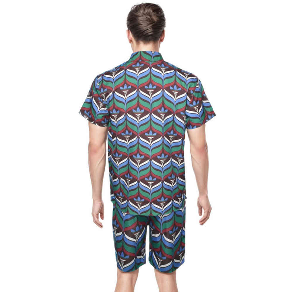 Gucci x Adidas Green & Red Premium Shirt & Shorts Combo-thumb-1