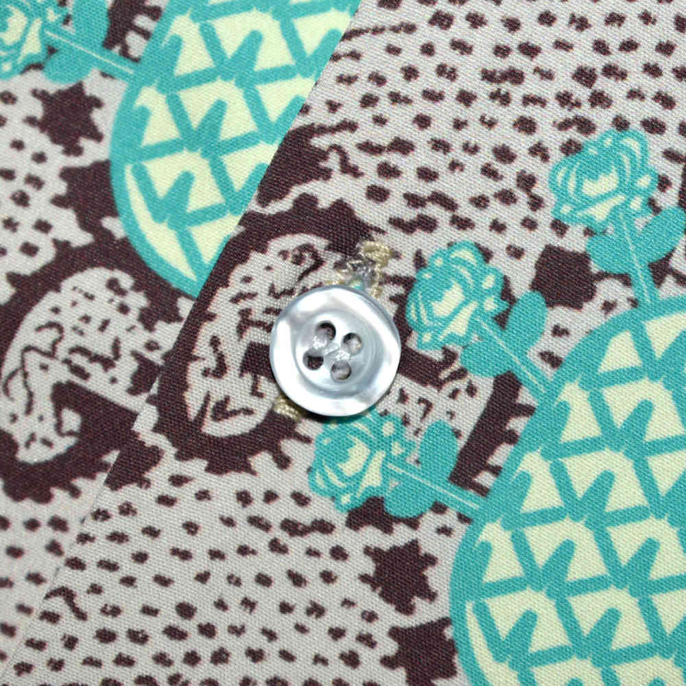 Gucci Pineapple Green GG print Bowling Shirt & Shorts Combo-thumb-5