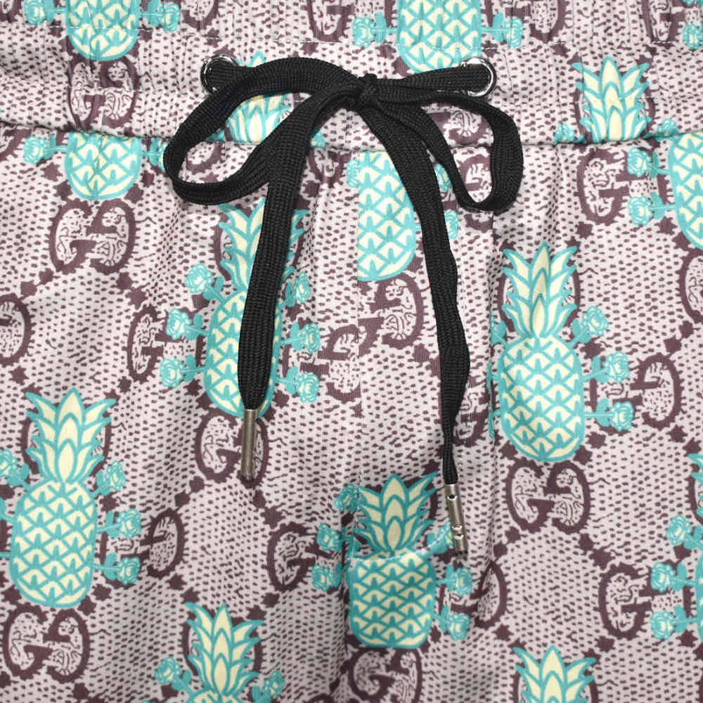 Gucci Pineapple Green GG print Bowling Shirt & Shorts Combo-thumb-4