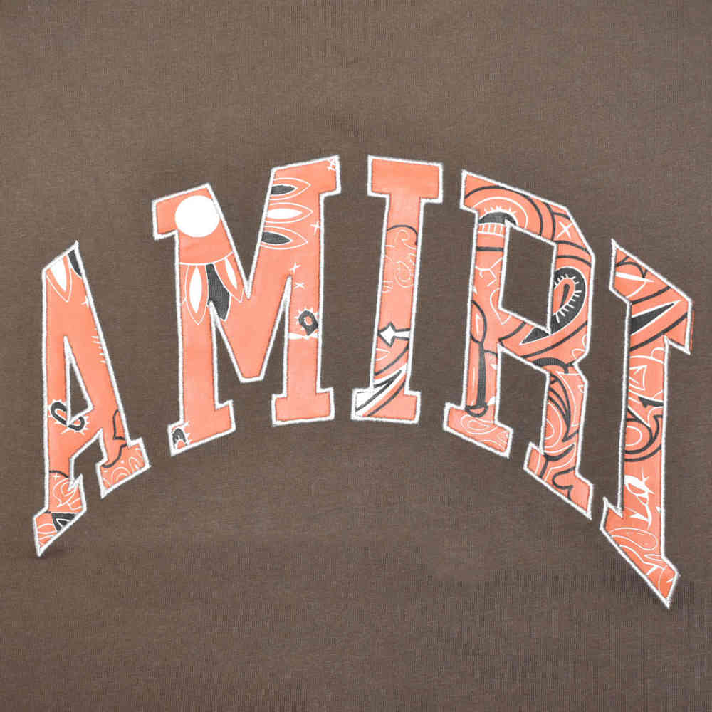 Amiri Print Brown Premium Quality Bandana T-shirt-3