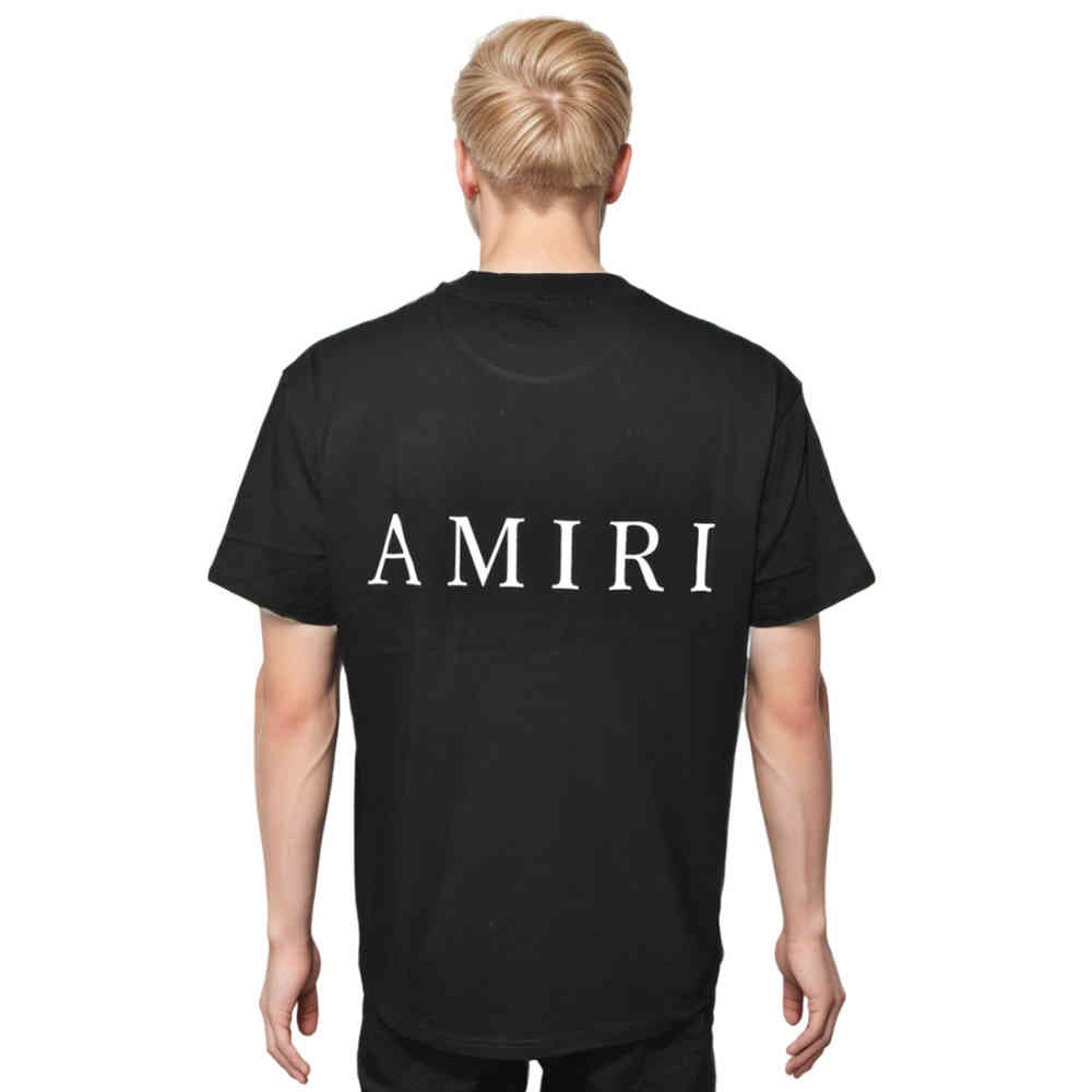 Amiri Logo-patch Black Premium Quality T-shirt-1