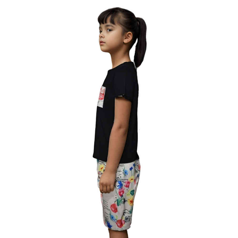 Dior Embroidered logo Black Premium Girls Co-ord Set-thumb-2