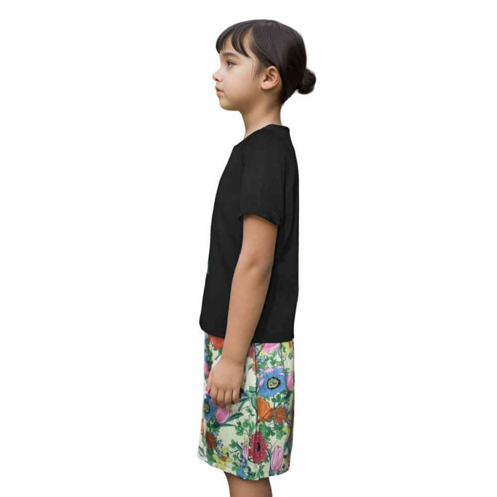 Gucci Teddy Print Black Premium Girls Co-ord Set-2