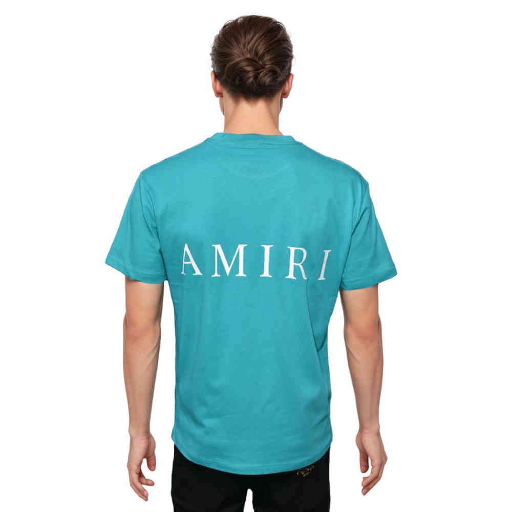 Amiri Logo-patch Blue Premium Quality T-shirt-1